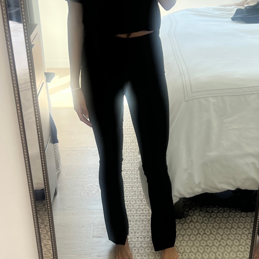 The Row Black Straight-Leg Trousers